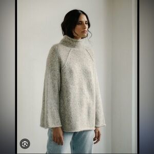 Bare Knitwear Funnel Neck Alpaca Blend Sweater